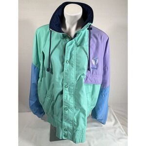 Vintage Mistral Jacket Womens Medium Colorblock‎ Windbreaker Retro Outdoor